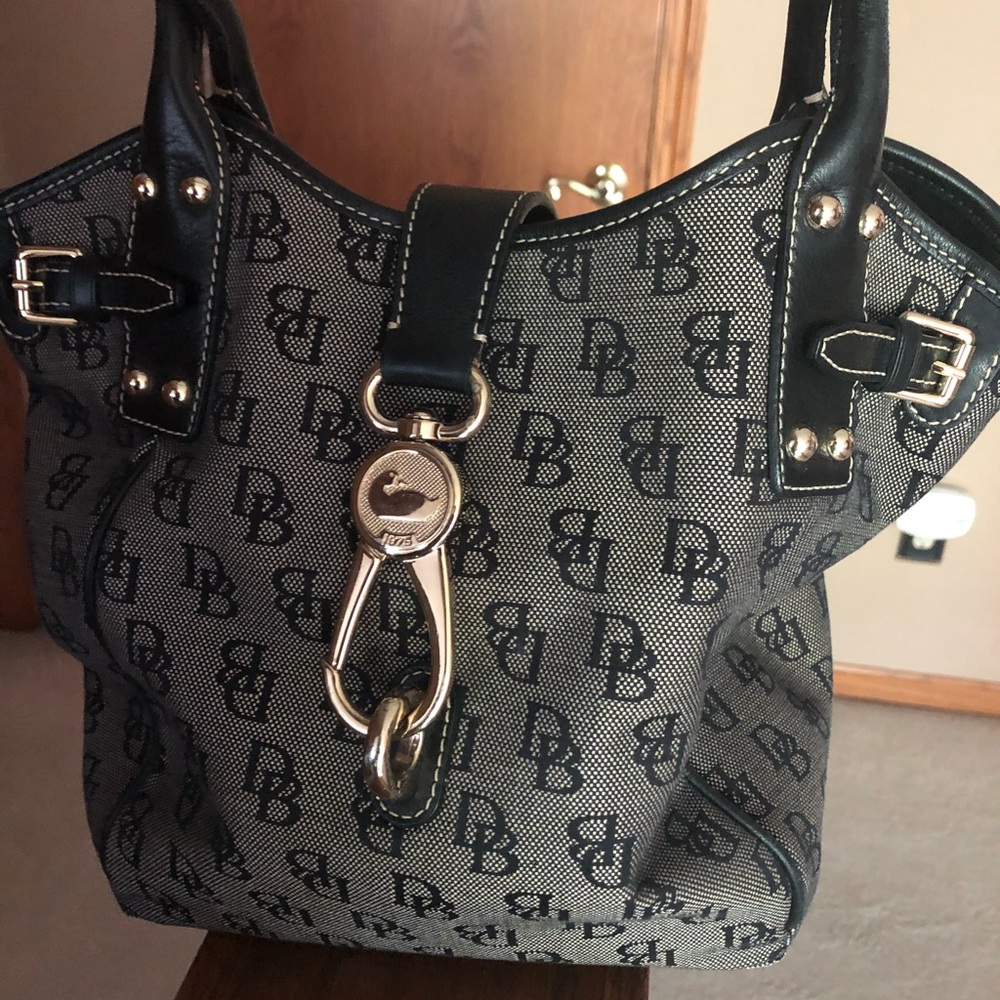 Dooney & Burke signature canvas hobo bag